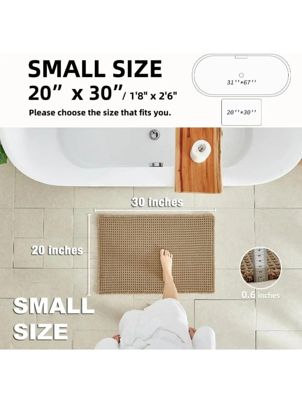 New Waffle Bath Mat 30
